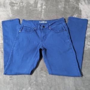 Carbon Cornflower bright Blue Stretchy Slim Jean Pants so soft Size 30x32
